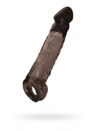 Чёрная насадка на пенис Tс подхватом - 19,5 см. - ToyFa - в Петропавловске-Камчатском купить с доставкой