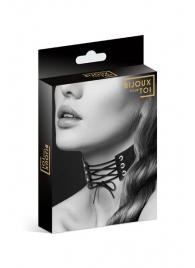Оригинальный ошейник-чокер со шнуровкой - Bijoux Pour Toi - купить с доставкой в Петропавловске-Камчатском