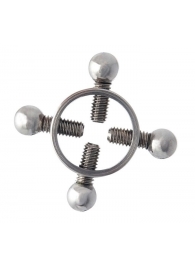 Серебристые зажимы для сосков на винтах - ToyFa - купить с доставкой в Петропавловске-Камчатском