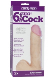 Ультра реалистичная насадка Vac-U-Lock  6  ULTRASKYN Cock - 17,3 см. - Doc Johnson - купить с доставкой в Петропавловске-Камчатском