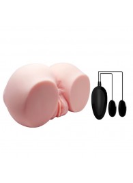 Телесный мастурбатор с двумя любовными тоннелями и вибрацией - Baile - в Петропавловске-Камчатском купить с доставкой