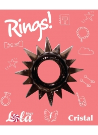 Чёрное эрекционное кольцо Rings Cristal - Lola Games - в Петропавловске-Камчатском купить с доставкой