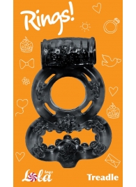 Чёрное эрекционное кольцо Rings Treadle с подхватом - Lola Games - в Петропавловске-Камчатском купить с доставкой