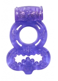 Фиолетовое эрекционное кольцо Rings Treadle с подхватом - Lola Games - в Петропавловске-Камчатском купить с доставкой