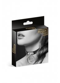 Черный чокер с двумя кольцами - Bijoux Pour Toi - купить с доставкой в Петропавловске-Камчатском