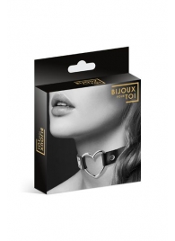 Чёрный чокер с кольцом в форме сердца - Bijoux Pour Toi - купить с доставкой в Петропавловске-Камчатском
