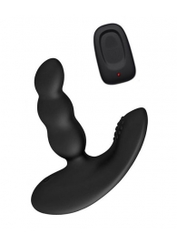 Черный силиконовый стимулятор простаты Levett Nitoc с пультом ДУ - Levett - в Петропавловске-Камчатском купить с доставкой
