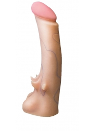 Телесная насадка REAL Standard с усиками на основании - 19 см. - LOVETOY (А-Полимер) - купить с доставкой в Петропавловске-Камчатском