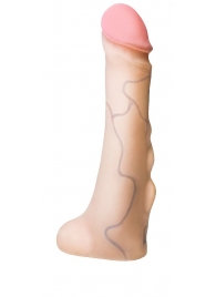 Реалистичная насадка с мошонкой REAL Standard - 18 см. - LOVETOY (А-Полимер) - купить с доставкой в Петропавловске-Камчатском