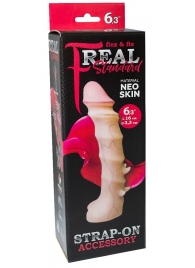 Насадка REAL Standard со спиралевидным узором - 19 см. - LOVETOY (А-Полимер) - купить с доставкой в Петропавловске-Камчатском
