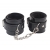 Черные оковы на ноги Obey Me Leather Ankle Cuffs - Chisa - купить с доставкой в Петропавловске-Камчатском