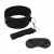Черный ошейник с длинным поводком Collar and Leash Set - Lux Fetish - купить с доставкой в Петропавловске-Камчатском