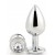 Серебристая анальная втулка с прозрачным кристаллом - 7,1 см. - Dream Toys - купить с доставкой в Петропавловске-Камчатском