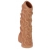 Телесная насадка с венками и открытой головкой Nude Sleeve L - 14 см. - KOKOS - в Петропавловске-Камчатском купить с доставкой