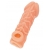 Телесная закрытая насадка с венками Cock Sleeve Size M - 15,6 см. - KOKOS - в Петропавловске-Камчатском купить с доставкой