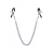 Зажимы для сосков с фиолетовой цепочкой Sweet Caress Nipple Chain - Sweet Caress - купить с доставкой в Петропавловске-Камчатском