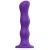 Фиолетовая насадка Strap-On-Me Dildo Geisha Balls size M - Strap-on-me - купить с доставкой в Петропавловске-Камчатском