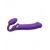 Фиолетовый безремневой вибрострапон Silicone Bendable Strap-On - size XL - Strap-on-me - купить с доставкой в Петропавловске-Камчатском