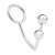 Кольцо на пенис с анальным стимулятором Two Bead Stainless Steel Anal Hook   Cock Ring - BlueLine - в Петропавловске-Камчатском купить с доставкой