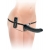 Черный страпон с вагинальной пробкой Deluxe Vibrating Penetrix Strap-On - 19 см. - Pipedream - купить с доставкой в Петропавловске-Камчатском