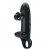 Черная вибронасадка на пенис с подхватом мошонки - 20 см. - Baile - в Петропавловске-Камчатском купить с доставкой
