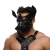 Черная кожаная маска «Собака» - Crazy Handmade - купить с доставкой в Петропавловске-Камчатском