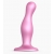 Розовая насадка Strap-On-Me Dildo Plug Curvy size M - Strap-on-me - купить с доставкой в Петропавловске-Камчатском