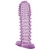 Гелевая фиолетовая насадка с шипами - 12 см. - Toyfa Basic - в Петропавловске-Камчатском купить с доставкой