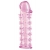 Гелевая розовая насадка на фаллос с шипами - 12 см. - Toyfa Basic - в Петропавловске-Камчатском купить с доставкой