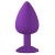 Большая фиолетовая анальная пробка Emotions Cutie Large с голубым кристаллом - 10 см. - Lola Games - купить с доставкой в Петропавловске-Камчатском