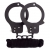 Чёрные наручники из листового металла в комплекте с веревкой BONDX METAL CUFFS LOVE ROPE SET - Dream Toys - купить с доставкой в Петропавловске-Камчатском