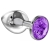 Малая серебристая анальная пробка Diamond Purple Sparkle Small с фиолетовым кристаллом - 7 см. - Lola Games - купить с доставкой в Петропавловске-Камчатском
