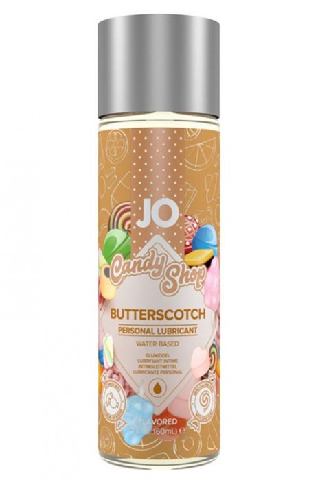 Смазка на водной основе Candy Shop Butterscotch с ароматом ирисок - 60 мл. - System JO - купить с доставкой в Петропавловске-Камчатском