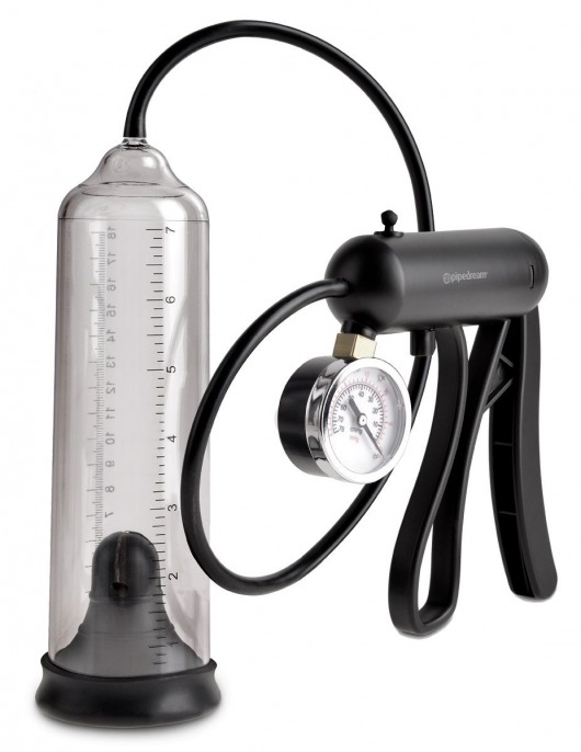 Вакуумная мужская помпа с датчиком давления Pro-Gauge Power Pump - Pipedream - в Петропавловске-Камчатском купить с доставкой