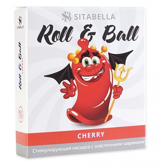 Стимулирующий презерватив-насадка Roll   Ball Cherry - Sitabella - купить с доставкой в Петропавловске-Камчатском