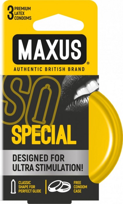 Презервативы с точками и рёбрами в железном кейсе MAXUS Special - 3 шт. - Maxus - купить с доставкой в Петропавловске-Камчатском