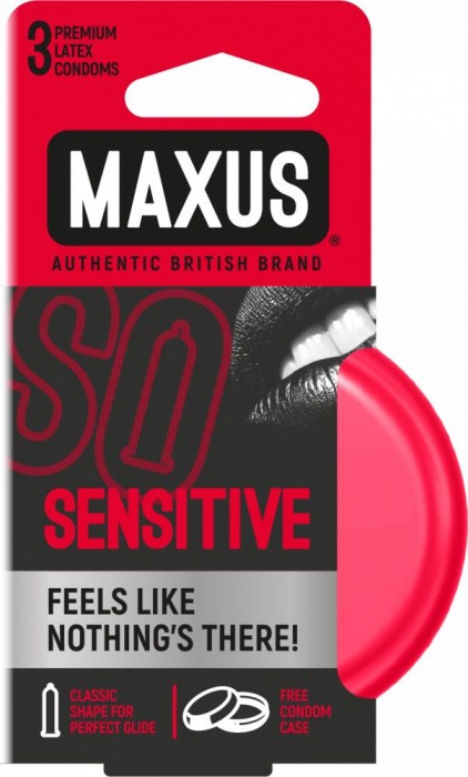 Ультратонкие презервативы в железном кейсе MAXUS Sensitive - 3 шт. - Maxus - купить с доставкой в Петропавловске-Камчатском