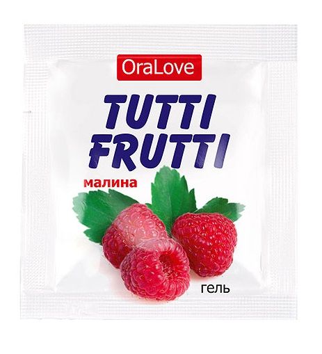 Пробник гель-смазки Tutti-frutti с малиновым вкусом - 4 гр. - Биоритм - купить с доставкой в Петропавловске-Камчатском