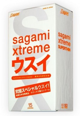 Ультратонкие презервативы Sagami Xtreme SUPERTHIN - 15 шт. - Sagami - купить с доставкой в Петропавловске-Камчатском