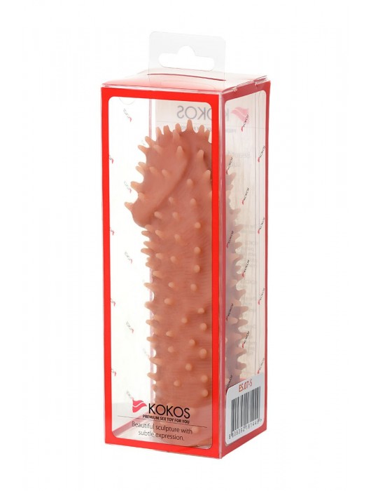 Телесная реалистичная насадка KOKOS Extreme Sleeve 07 с дополнительной стимуляцией - 12,7 см. - KOKOS - в Петропавловске-Камчатском купить с доставкой