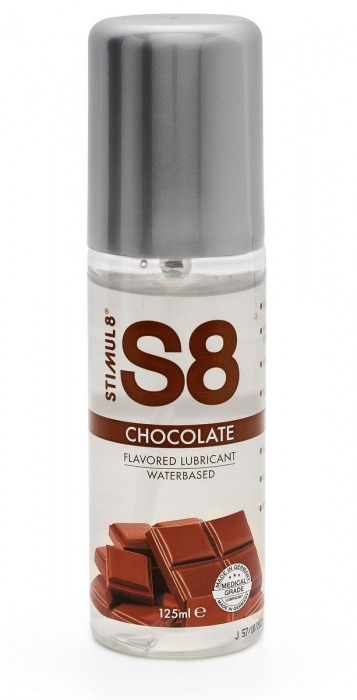 Смазка на водной основе S8 Flavored Lube со вкусом шоколада - 125 мл. - Stimul8 - купить с доставкой в Петропавловске-Камчатском