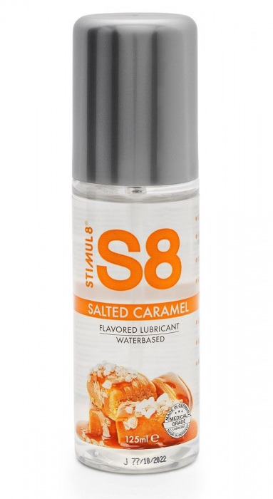 Смазка на водной основе S8 Flavored Lube со вкусом соленой карамели - 125 мл. - Stimul8 - купить с доставкой в Петропавловске-Камчатском