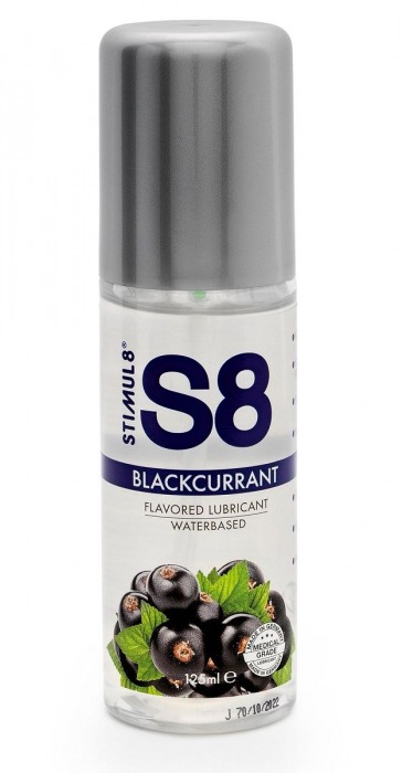 Смазка на водной основе S8 Flavored Lube со вкусом черной смородины - 125 мл. - Stimul8 - купить с доставкой в Петропавловске-Камчатском