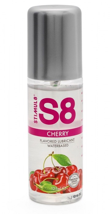 Смазка на водной основе S8 Flavored Lube со вкусом вишни - 125 мл. - Stimul8 - купить с доставкой в Петропавловске-Камчатском