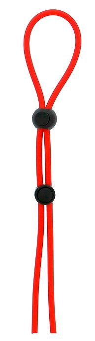 Красное лассо на пенис с двумя бусинами STRETCHY LASSO CAGE - Dream Toys - в Петропавловске-Камчатском купить с доставкой