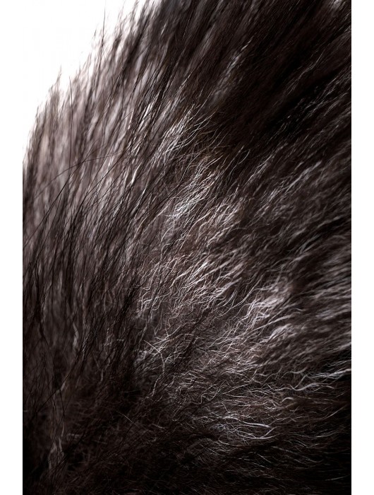 Серебристая металлическая анальная втулка с хвостом чернобурой лисы - размер S - ToyFa - купить с доставкой в Петропавловске-Камчатском