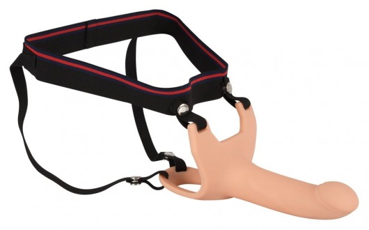 Силиконовый полый страпон на ремнях Silicone Strap-on - 16 см. - Orion - купить с доставкой в Петропавловске-Камчатском