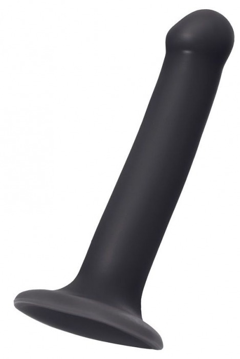 Черный фаллос на присоске Silicone Bendable Dildo M - 18 см. - Strap-on-me - купить с доставкой в Петропавловске-Камчатском