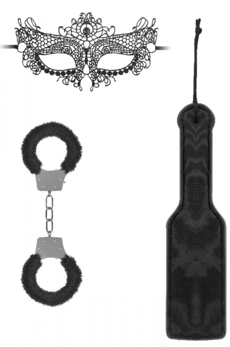 Черный игровой набор Introductory Bondage Kit №4 - Shots Media BV - купить с доставкой в Петропавловске-Камчатском