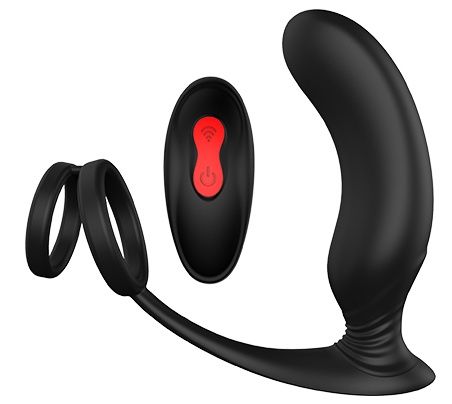 Черный массажер простаты REMOTE P-PLEASER - Dream Toys - в Петропавловске-Камчатском купить с доставкой
